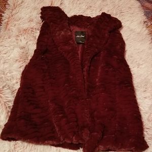 Faux fur shell vest